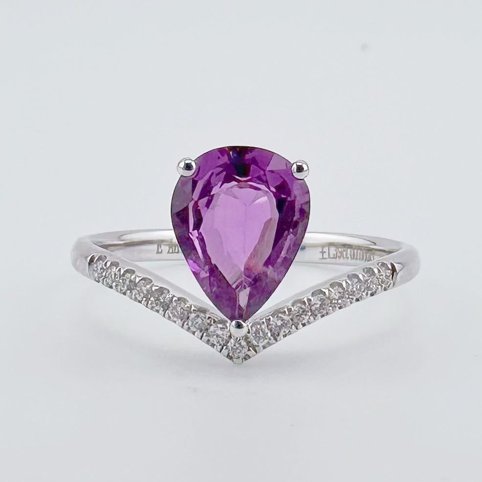 GRC Certified Purple Sapphire 18K White Gold Ring with Diamonds

1 Purple Sapphire - 1.39 CT
GRC Certification

Diamonds - 0.085 CT
18K Gold - 1.84 GM