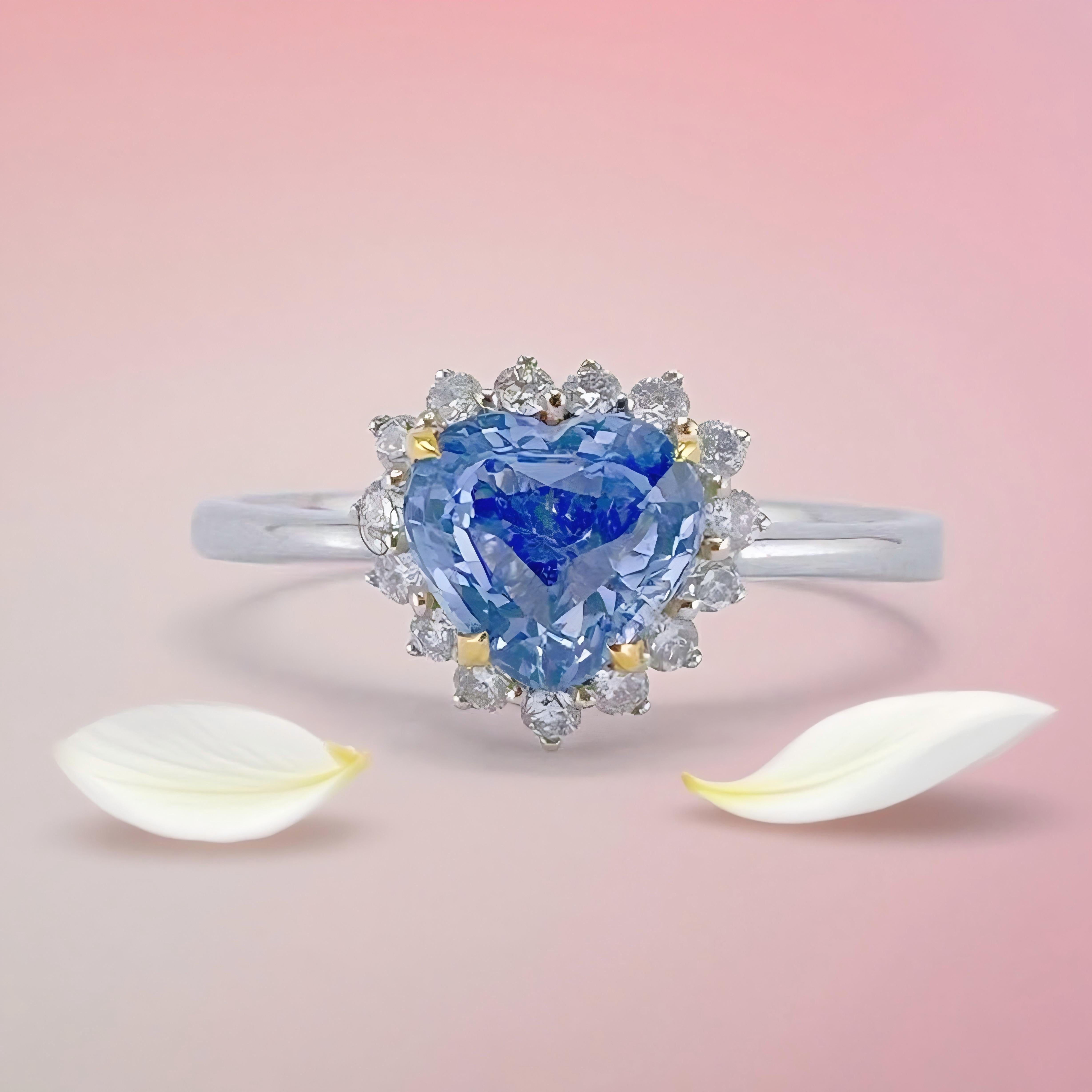 GRC Certified Unheated Heart - Shaped Sapphire 18K White Gold Diamond Ring

Unheated Sapphire: 1.05ct
Diamonds: 0.15ct
Total weight: 2.29grams

This 18K white gold ring builds value on “the dual scarcity of unheated heart - shaped sapphires” — The
