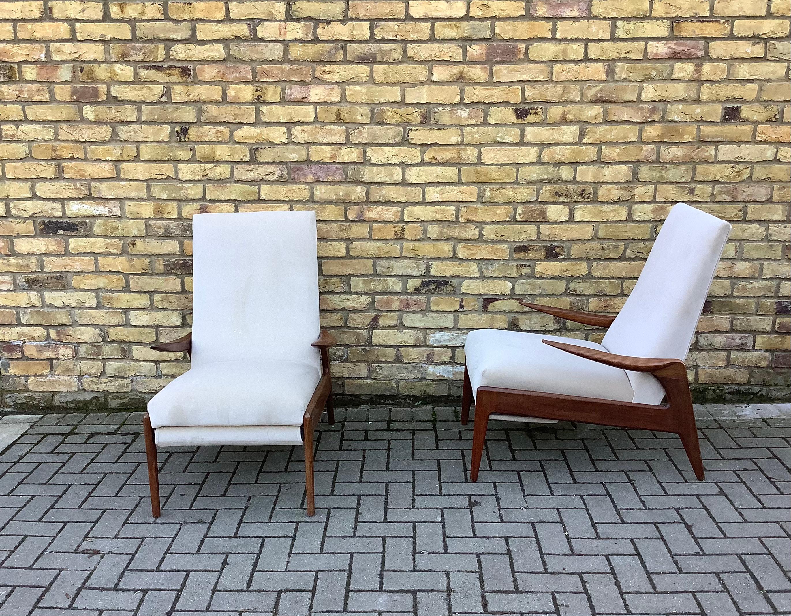 British Grease & Thomas Style 1950s Reclining Armchairs