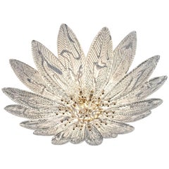 Great 18 Palmette Shallow Flush Mount, Murano, in stock