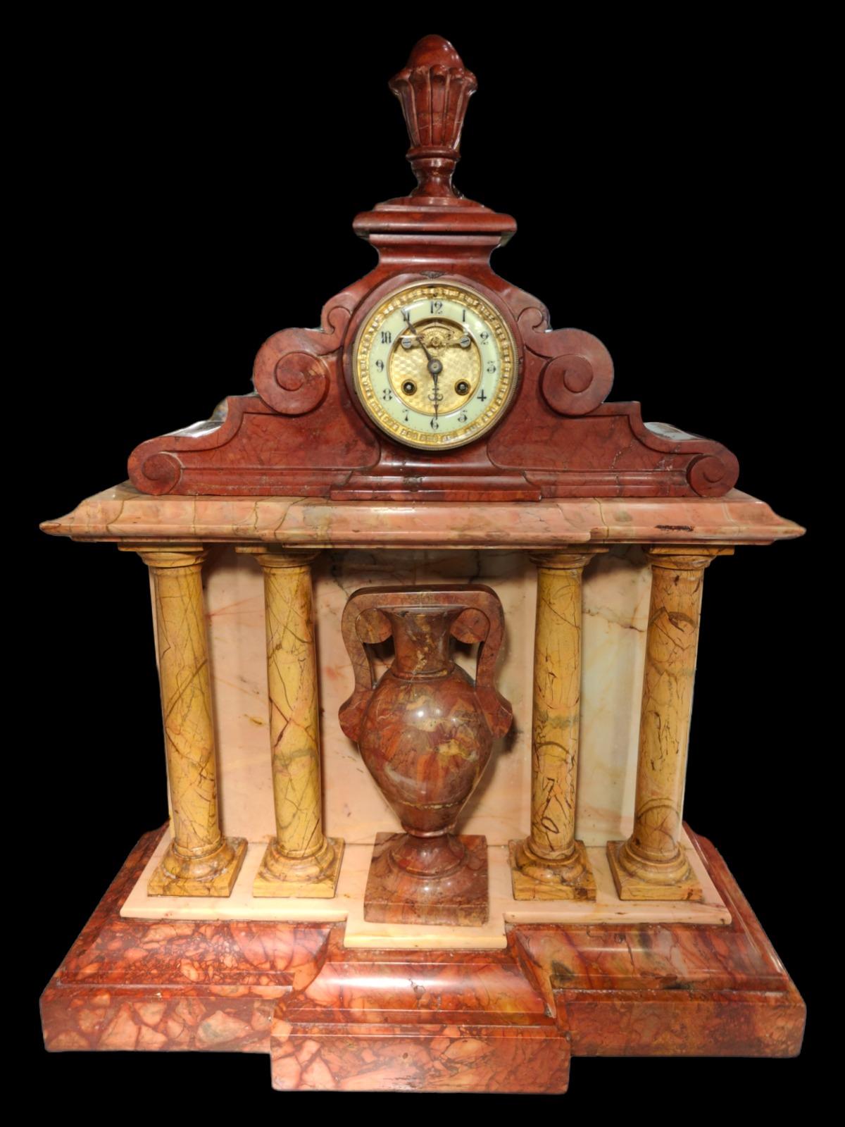 Great 19th Century Marble Clock For Sale 1