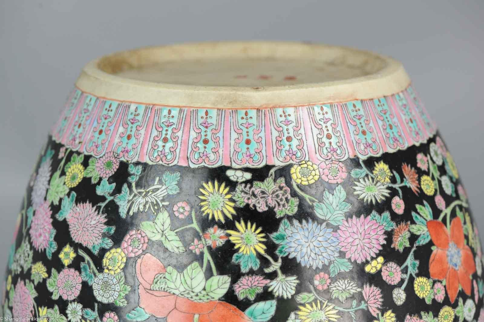 Great 20th Century Chinese Porcelain Fishbowl / Planter for Flower Jardinière 2