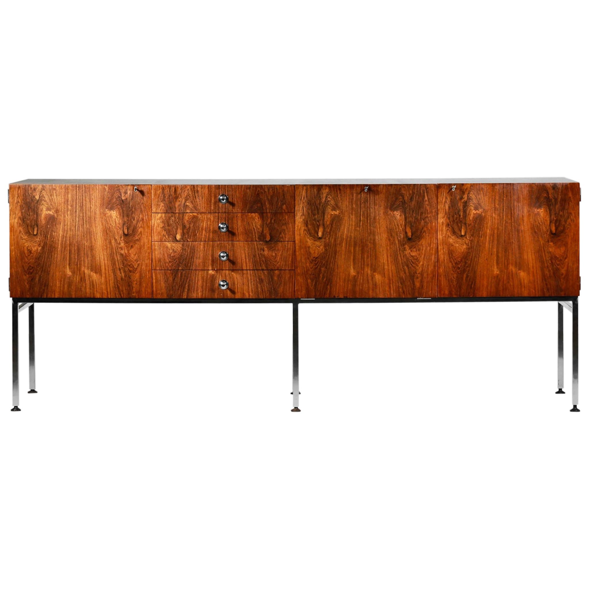 Great Alain Richard Large Sideboard of 1960s for Meuble TV French Design 1960