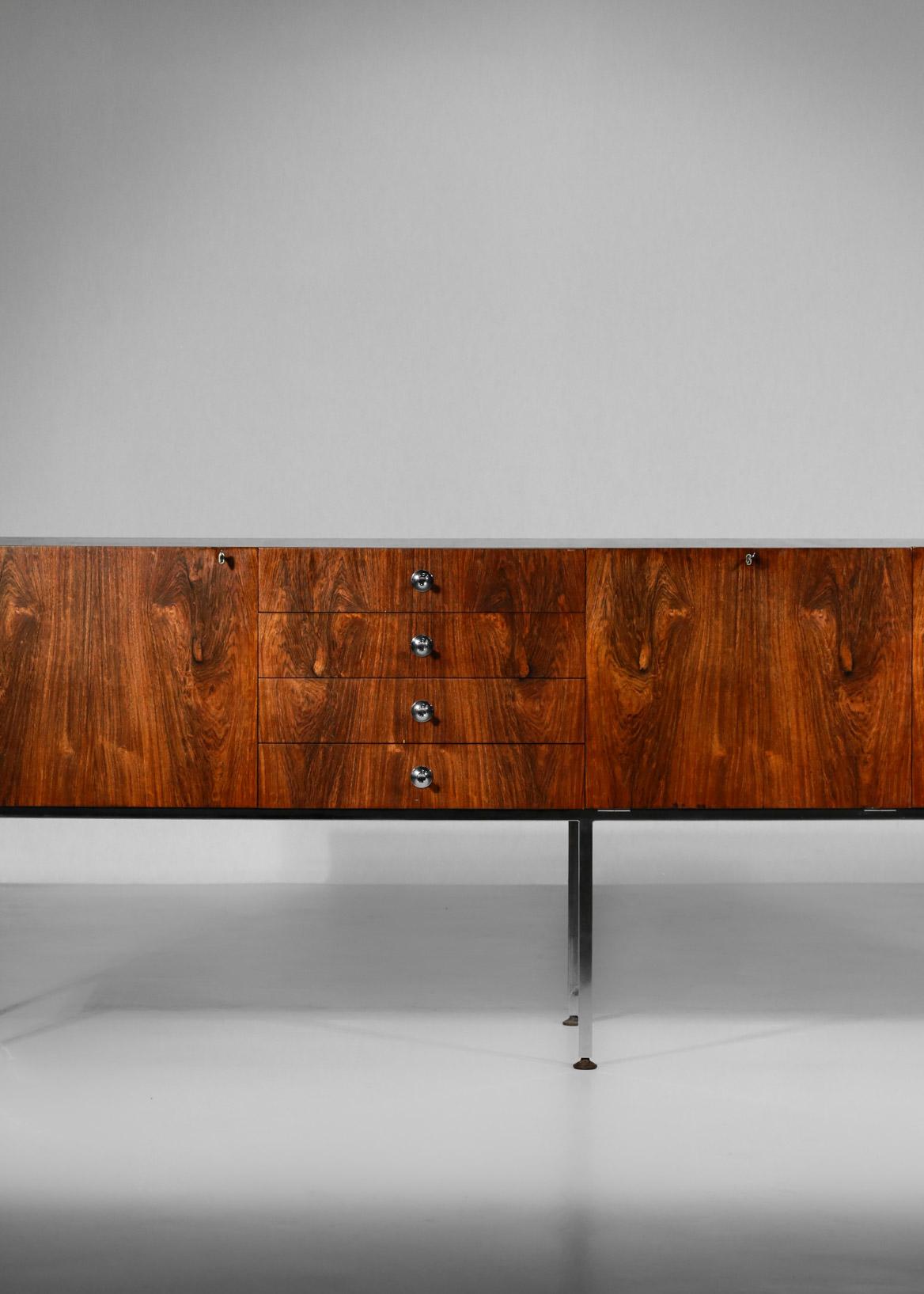 Großes Sideboard von Alain Richard aus den 1960er Jahren für Meuble TV Französisches Design 1960 im Zustand „Gut“ im Angebot in Lyon, FR