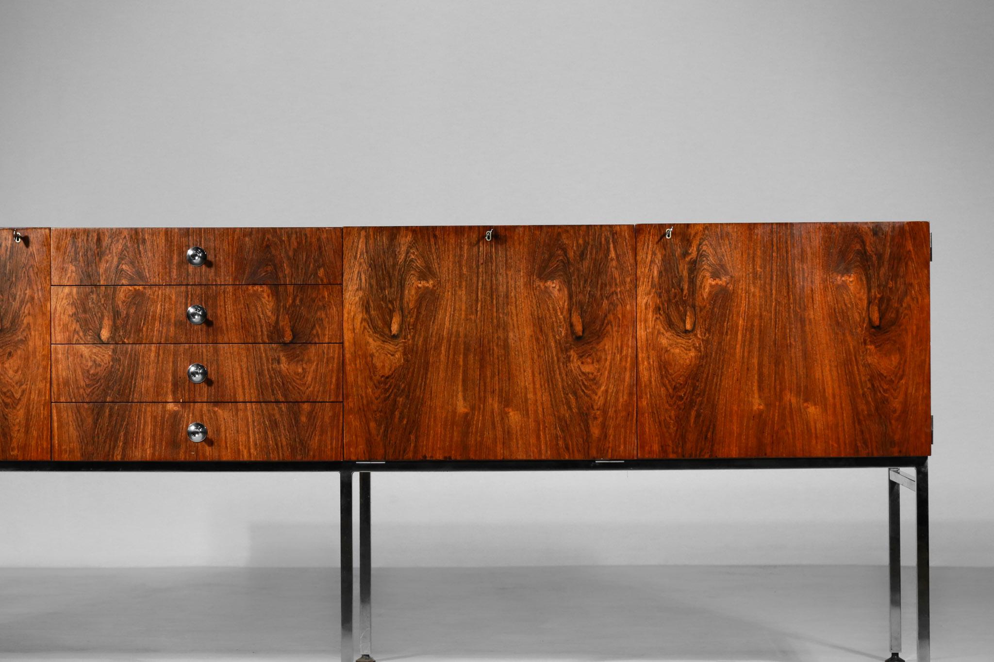 Mid-Century Modern Great Alain Richard Large Sideboard of 1960s for Meuble TV French Design 1960 For Sale