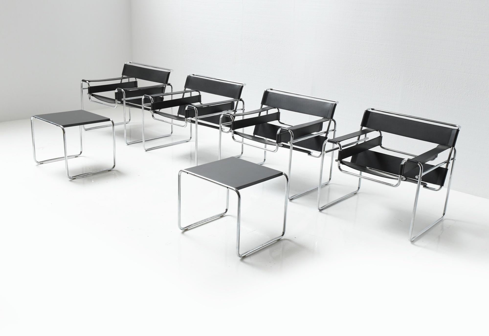 20th Century Great and Big Matching Set of Wassily B3 & B9 by Marcel Breuer for Gavina Italy