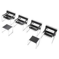 Great and Big Matching Set of Wassily B3 & B9 by Marcel Breuer for Gavina Italy