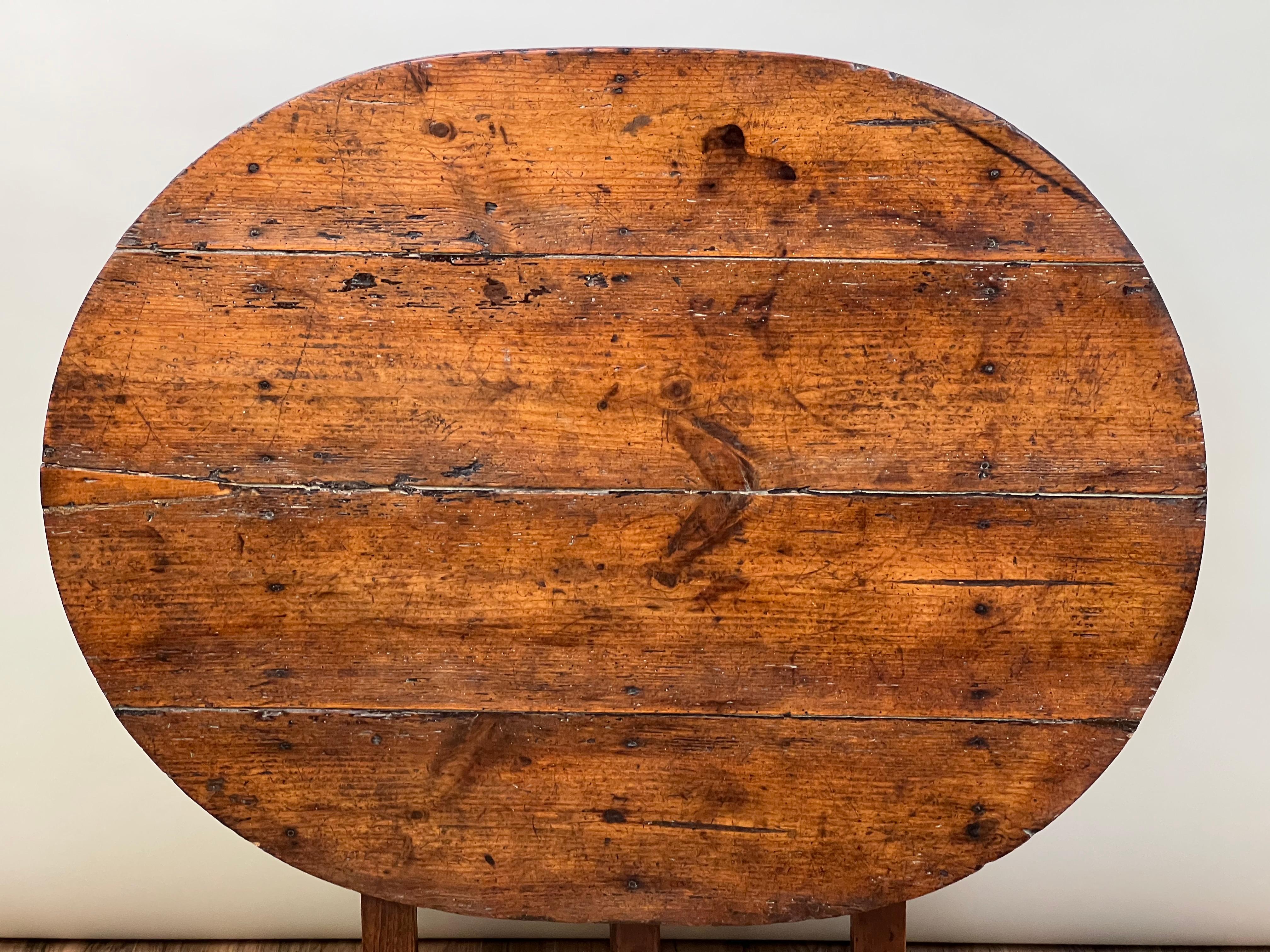 Primitive Great Antique 18th Century French Wine Table For Sale