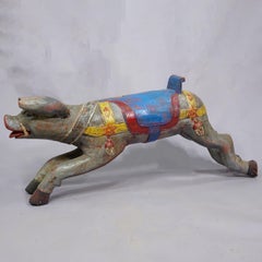 Great Antique Children Carousel Pig, Germany ca. 1920s