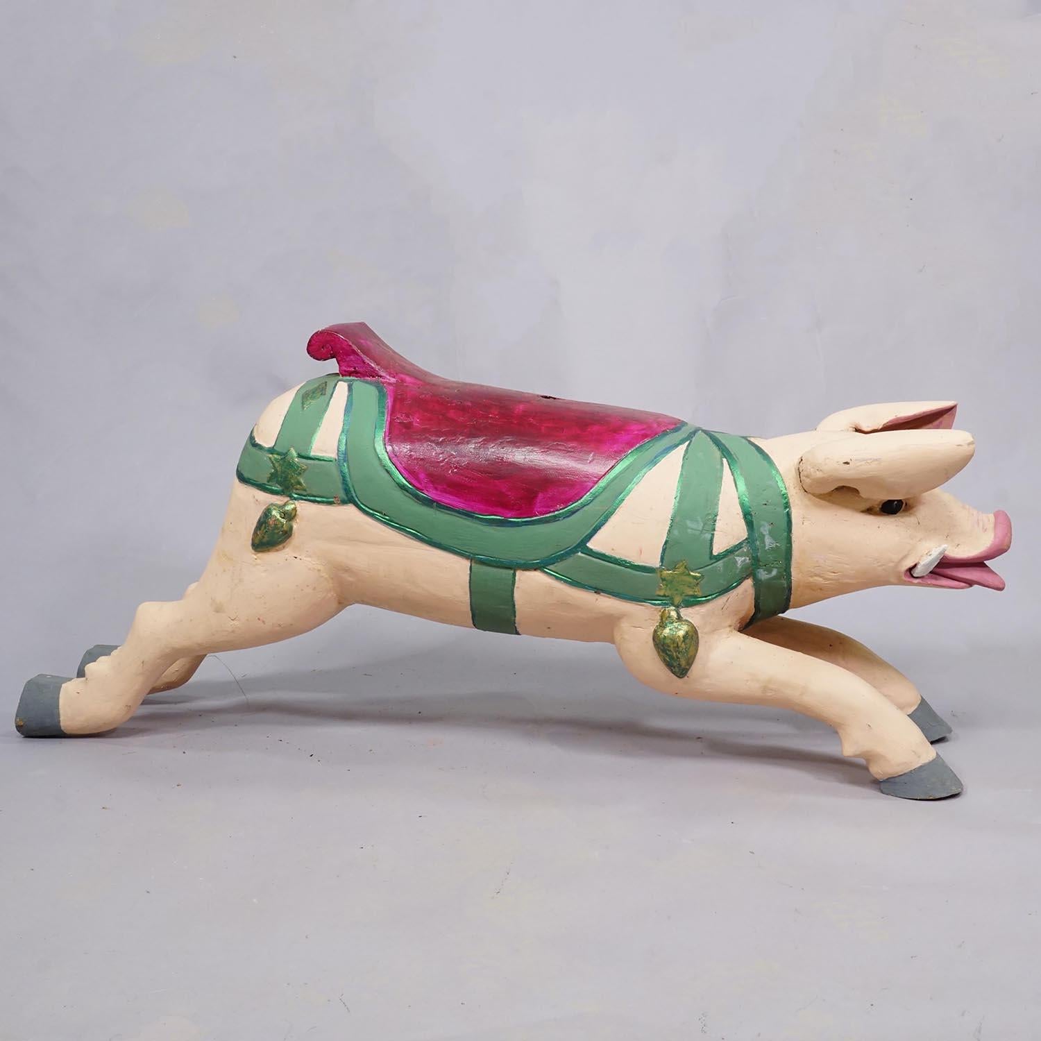 Allemand Superbe carrousel ancien pour enfants, cochon, Allemagne vers les années 1920 en vente