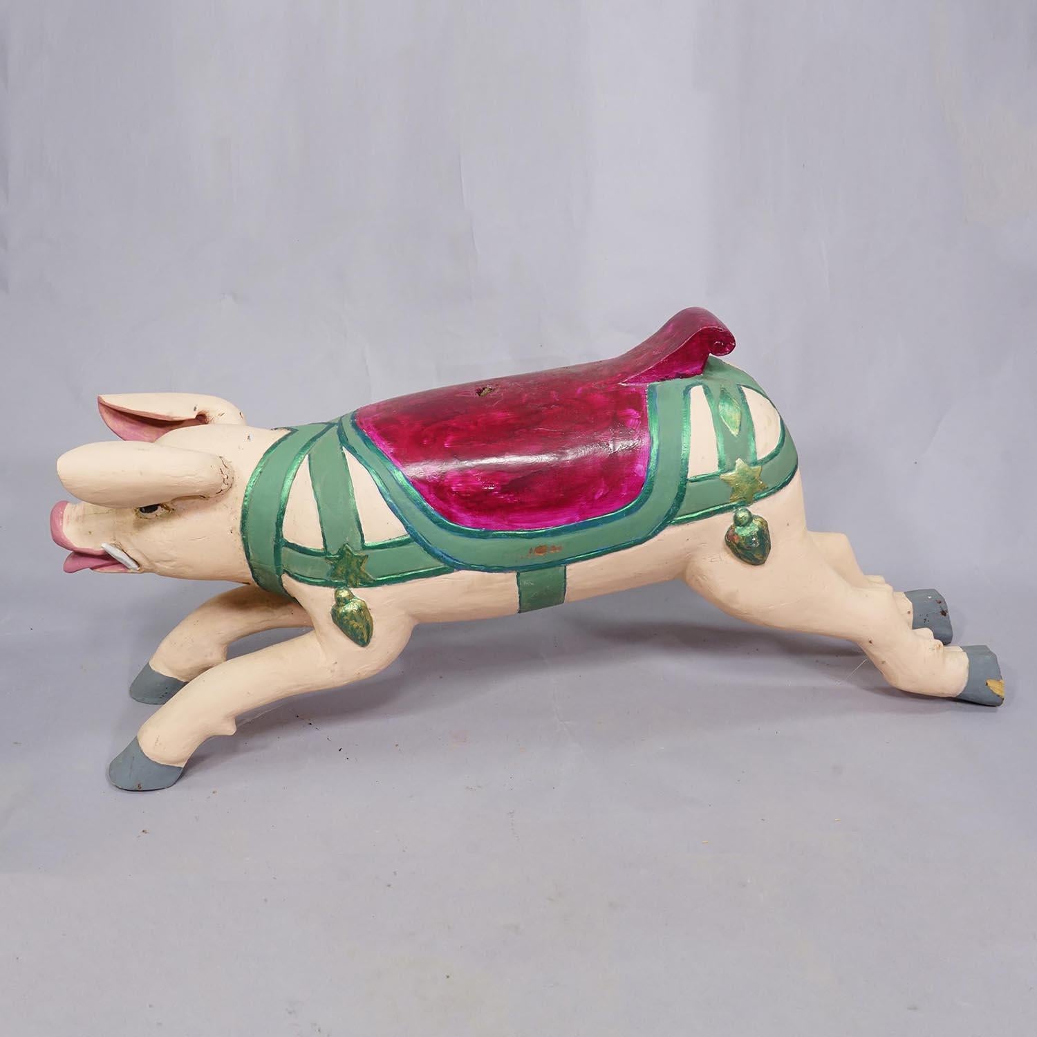 Début du 20ème siècle Superbe carrousel ancien pour enfants, cochon, Allemagne vers les années 1920 en vente