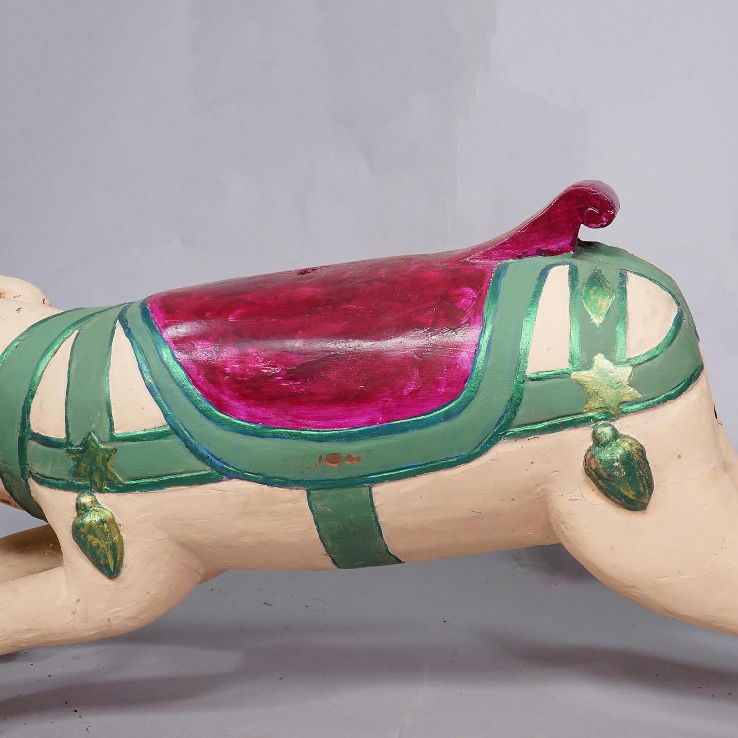 Bois Superbe carrousel ancien pour enfants, cochon, Allemagne vers les années 1920 en vente