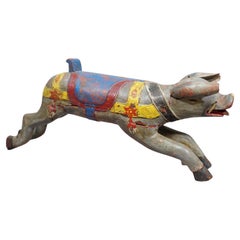 Great Antique Children Carousel Pig, Germany ca. 1920s