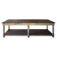 Great Antique French Farm / Draping Table