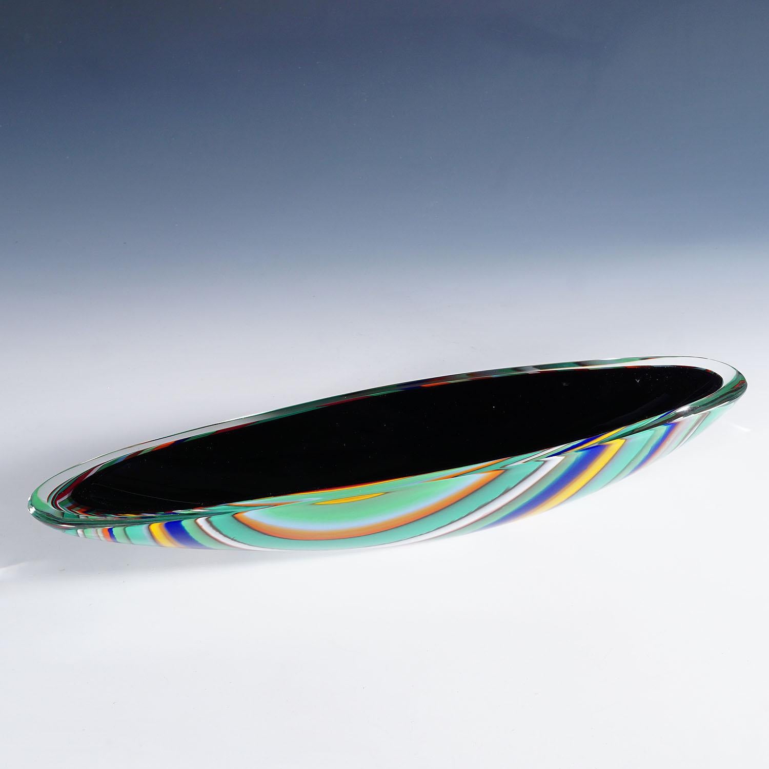 Centre de table en verre d'art de Seguso Vetri D'Arte, Murano Bon état - En vente à Berghuelen, DE