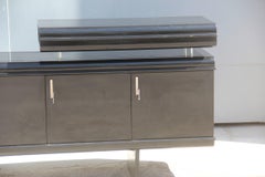 Great Black Sideboard Saporiti Vittorio Introini "Pellicano" 1960 Italian Design