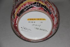 Superbe vase bouteille Otello Rosa pour San Polo Design Venise multicolore très rare