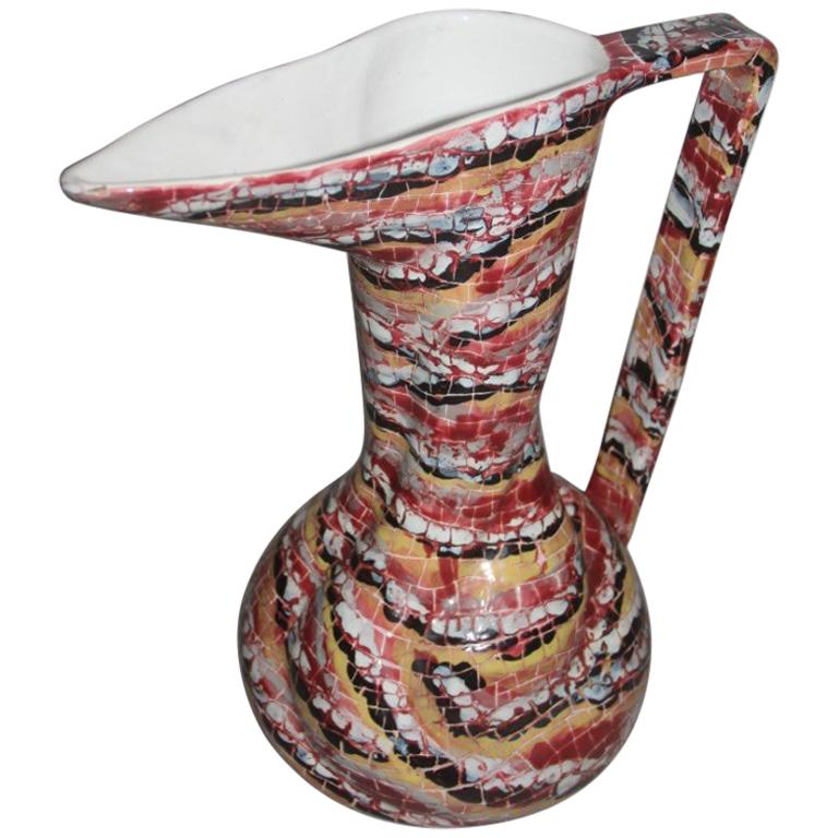 Superbe vase bouteille Otello Rosa pour San Polo Design Venise multicolore très rare en vente