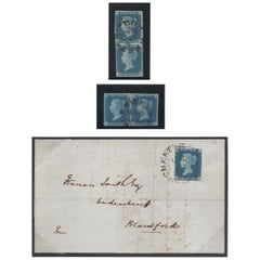 Great Britain 1840 2d. Blue from Plate 2, Used SG5 Antique Postage Stamp