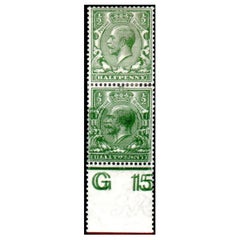 Great Britain 1913 ½d Green, Mint SG351a Antique Postage Stamp