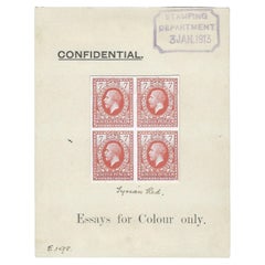 Antique Great Britain 1913 7d Eve's Wreath Design Colour Essays, SG387var