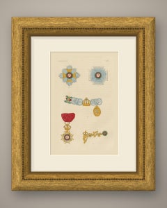 Great Britain, Order of the Bath Insignia, Plate XXXIV, Wood Engraving, 1844