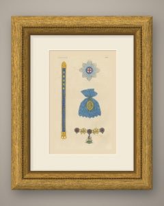 Gran Bretagna, Insegne dell’Ordine della Giarrettiera, Tavola XXXII, incisione su legno, 1844
