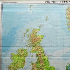 Great Britain Scandinavia Northern France Netherland Germany Mural Map