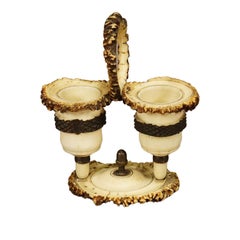 Grande coupe en corne de forêt noire sculptée, Allemagne vers 1840