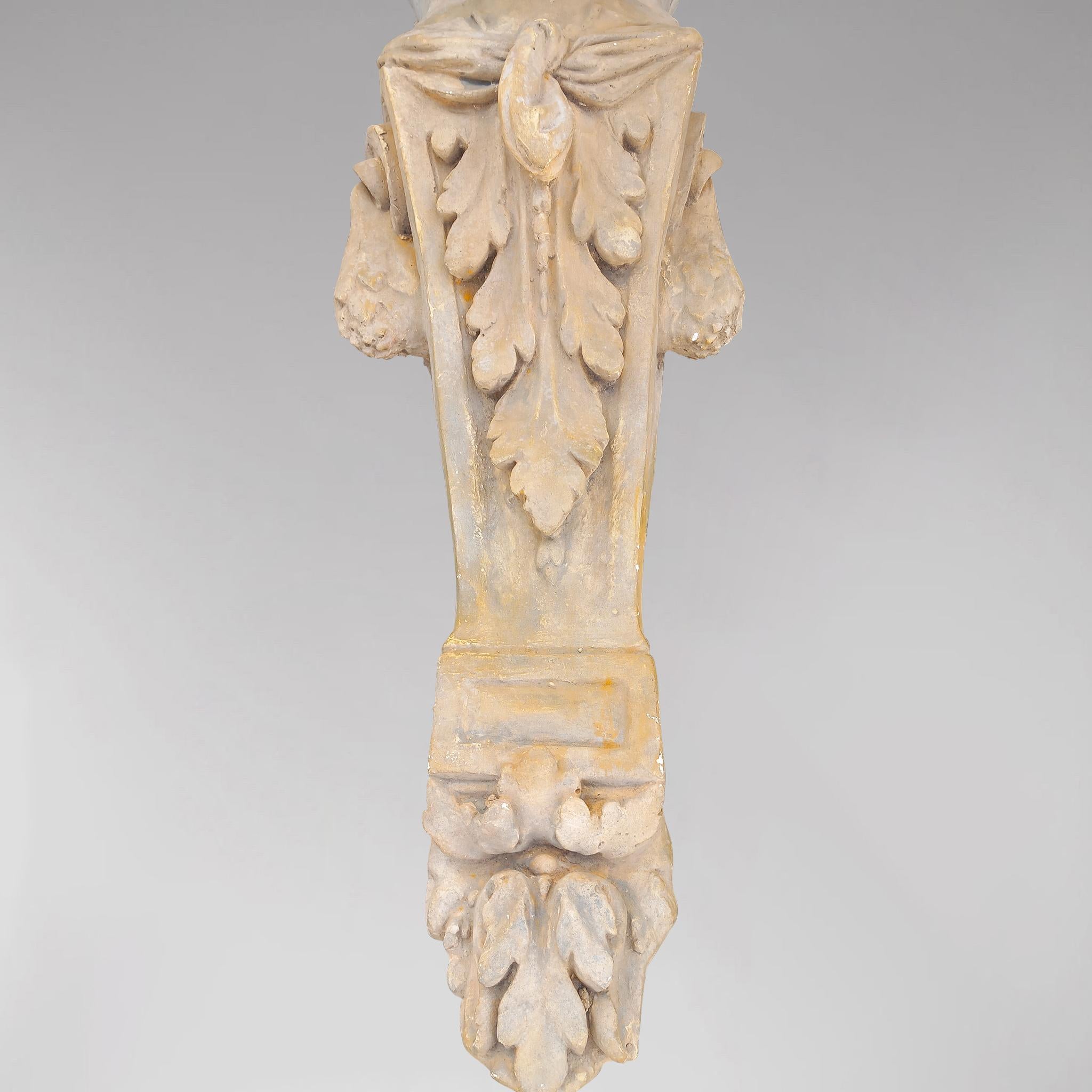 French Great Caryatid women statue For Sale