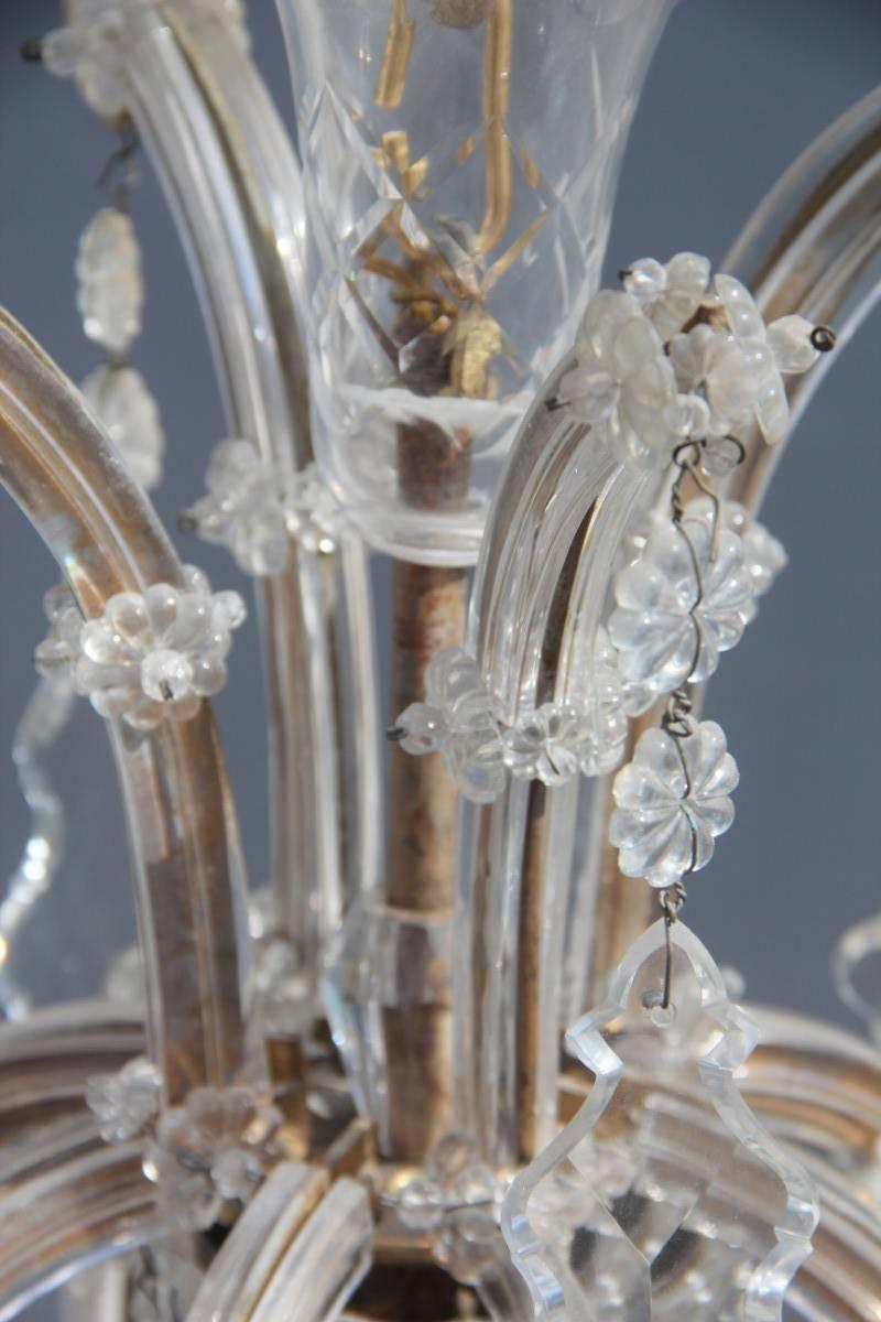 Great Chandelier Maria Theresa Design, 1950s For Sale 2