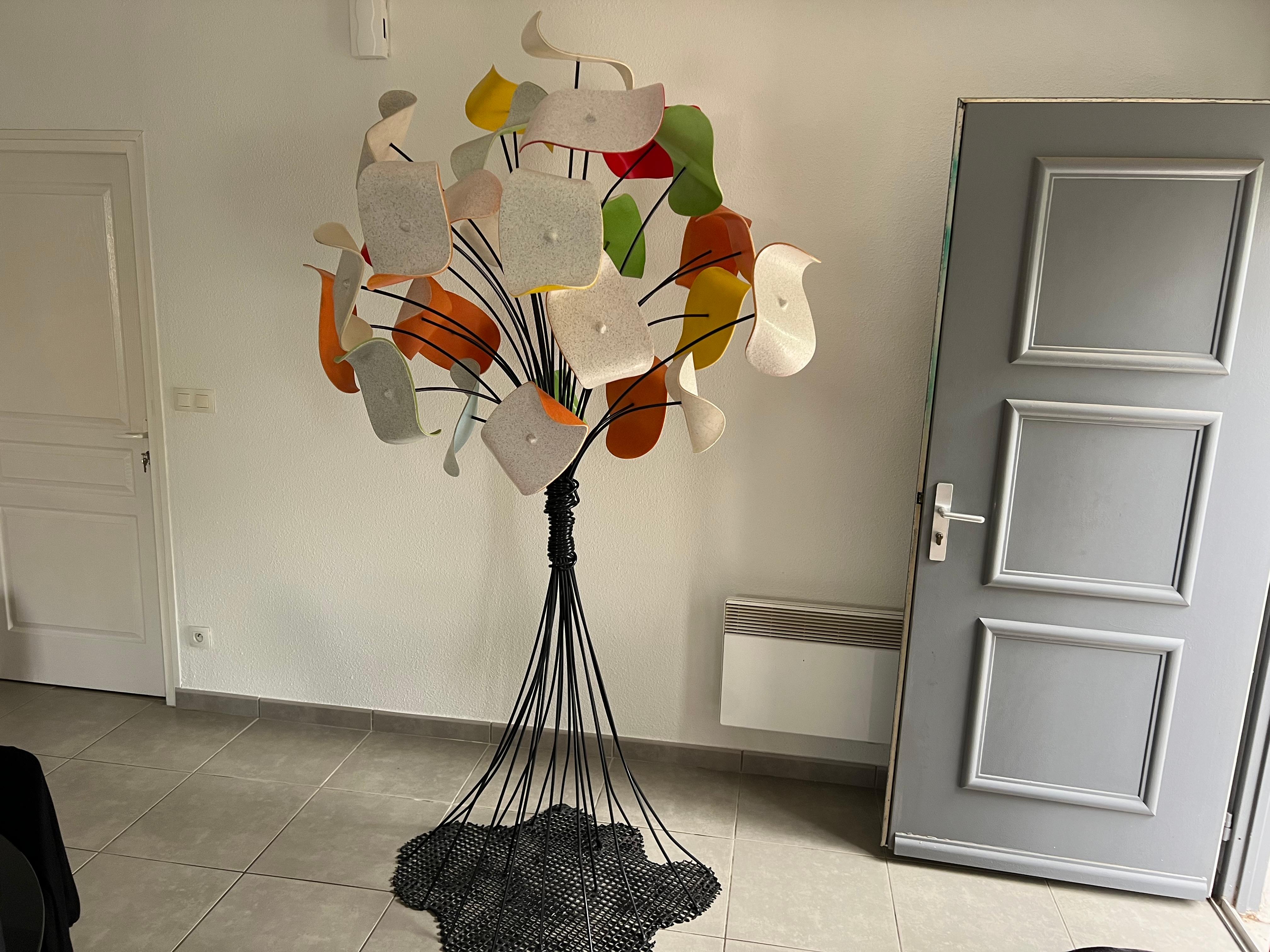 Great Colored Tree Sculpture by Michel Froment , France  For Sale 6