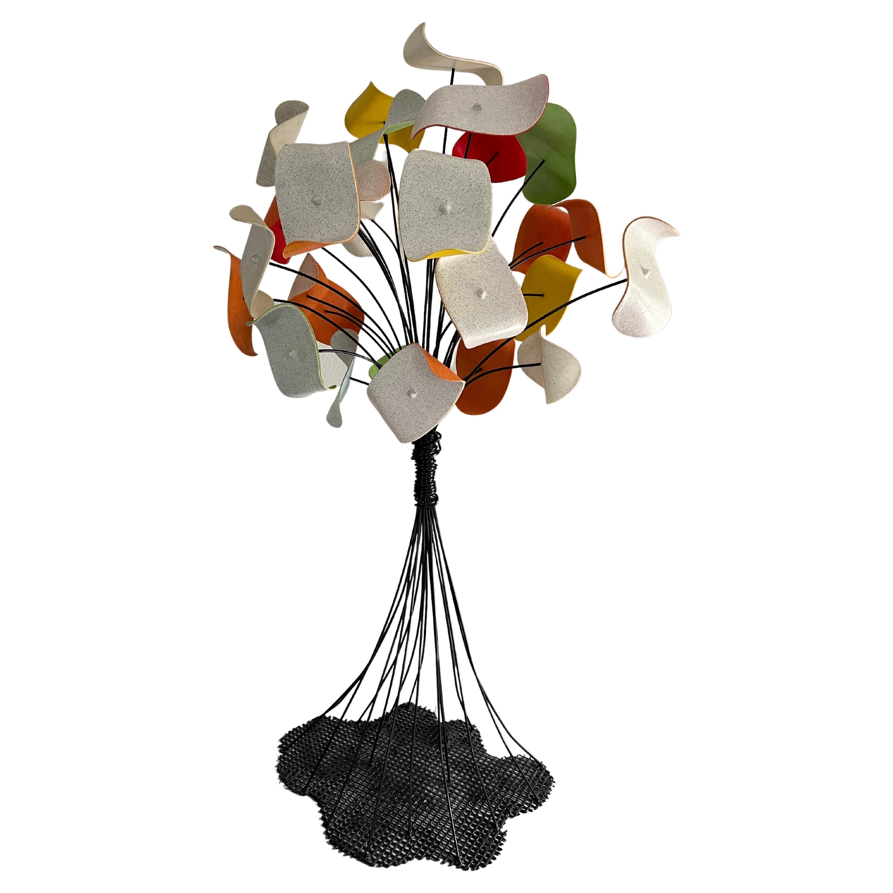 Great Colored Tree Sculpture by Michel Froment , France  For Sale