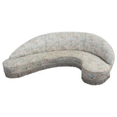 Great Curved Midcentury Boomerang Sofa Design Wood Feet Federico Munari Style 