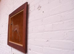 "Great Dane" Framed Oil on Velvet by Lawrence Shelby