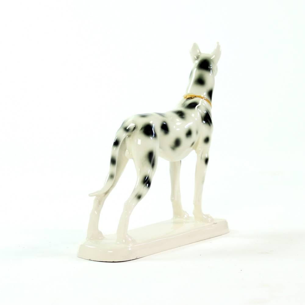 Great Dane Porcelain Sculpture, Hertwig & Co, Germany, circa 1940 4