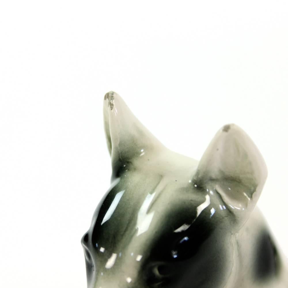 20th Century Great Dane Porcelain Sculpture, Hertwig & Co, Germany, circa 1940