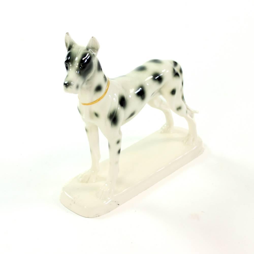 Great Dane Porcelain Sculpture, Hertwig & Co, Germany, circa 1940 1