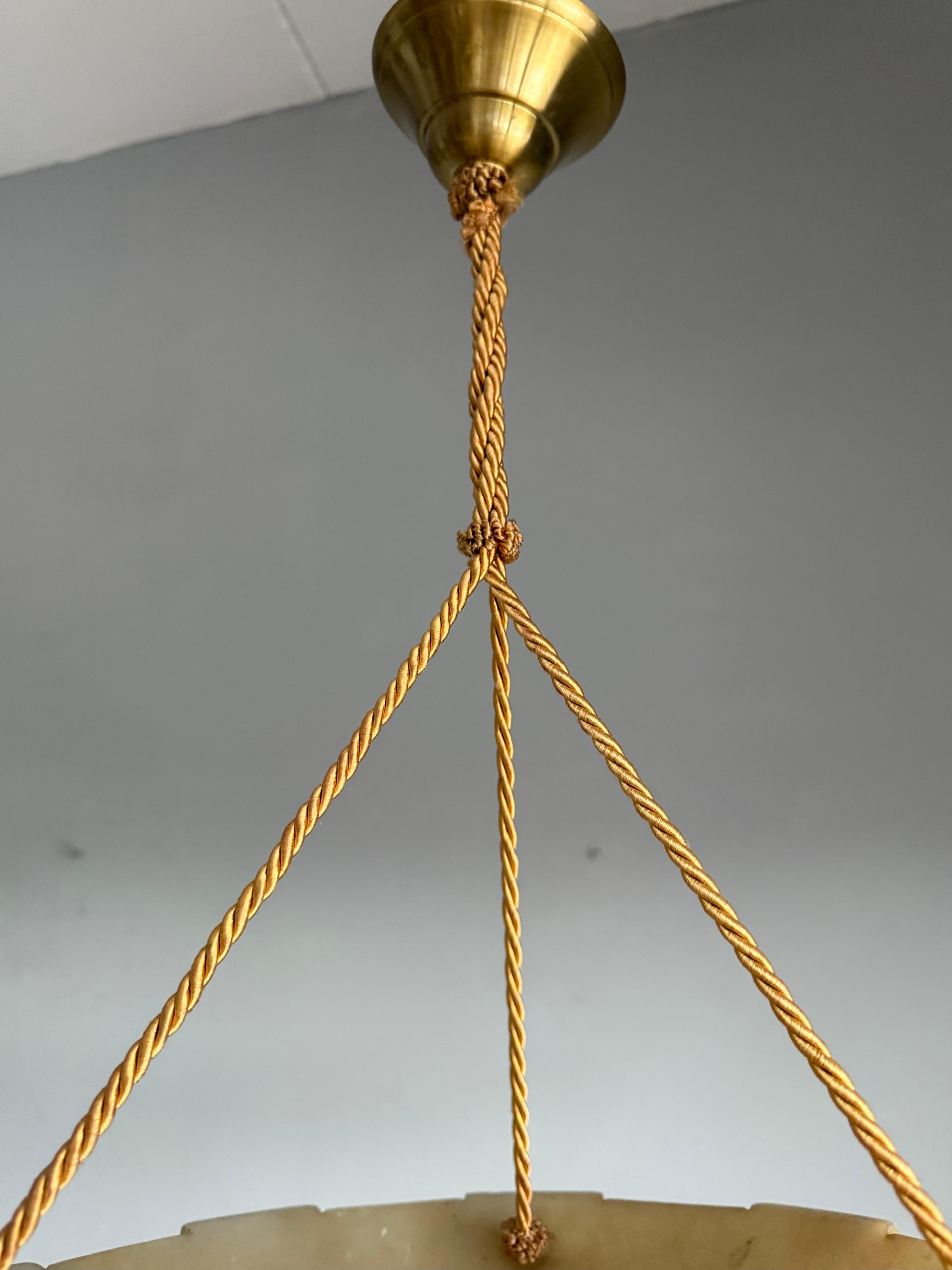 Superbe design et couleurs Art Déco ancien encastré / lampe à suspension en vente 4