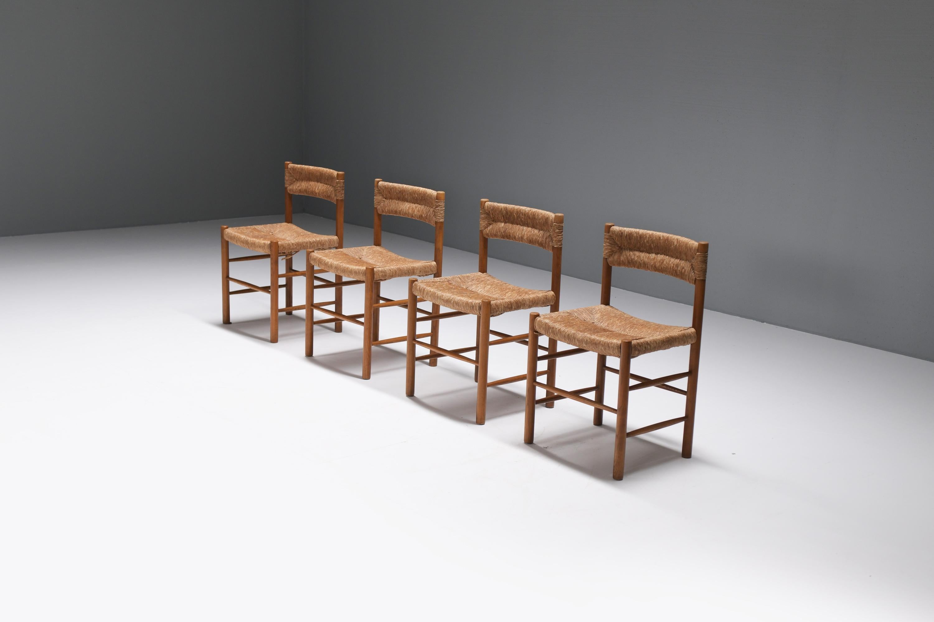 Mid-Century Modern Chaises de salle à manger du Dordogne par Charlotte Perriand /Robert Sentou - France