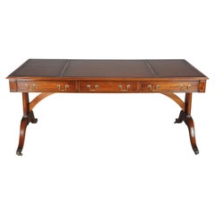 Vintage Great English Partner Desk/Writing Desk 20th Century, Mahogany