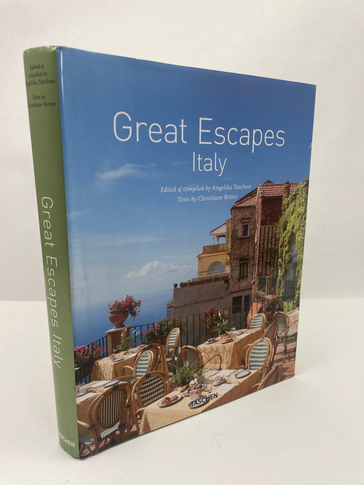 Great Escapes: Italy Angelika Taschen and Christiane Reiter Hardcover Book.
To travel through Italy is as close as one gets to being in paradise. For centuries, writers, artists, architects, and merchants have been drawn here, inspired by the beauty