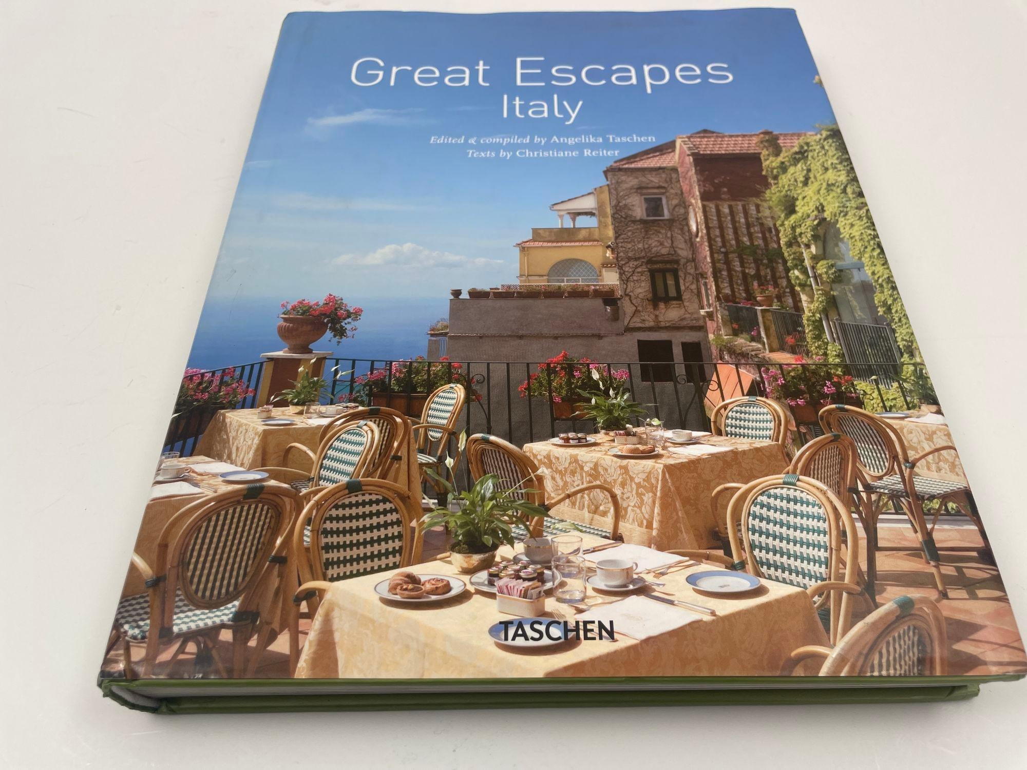 Italian Great Escapes: Italy Angelika Taschen and Christiane Reiter Hardcover Book For Sale