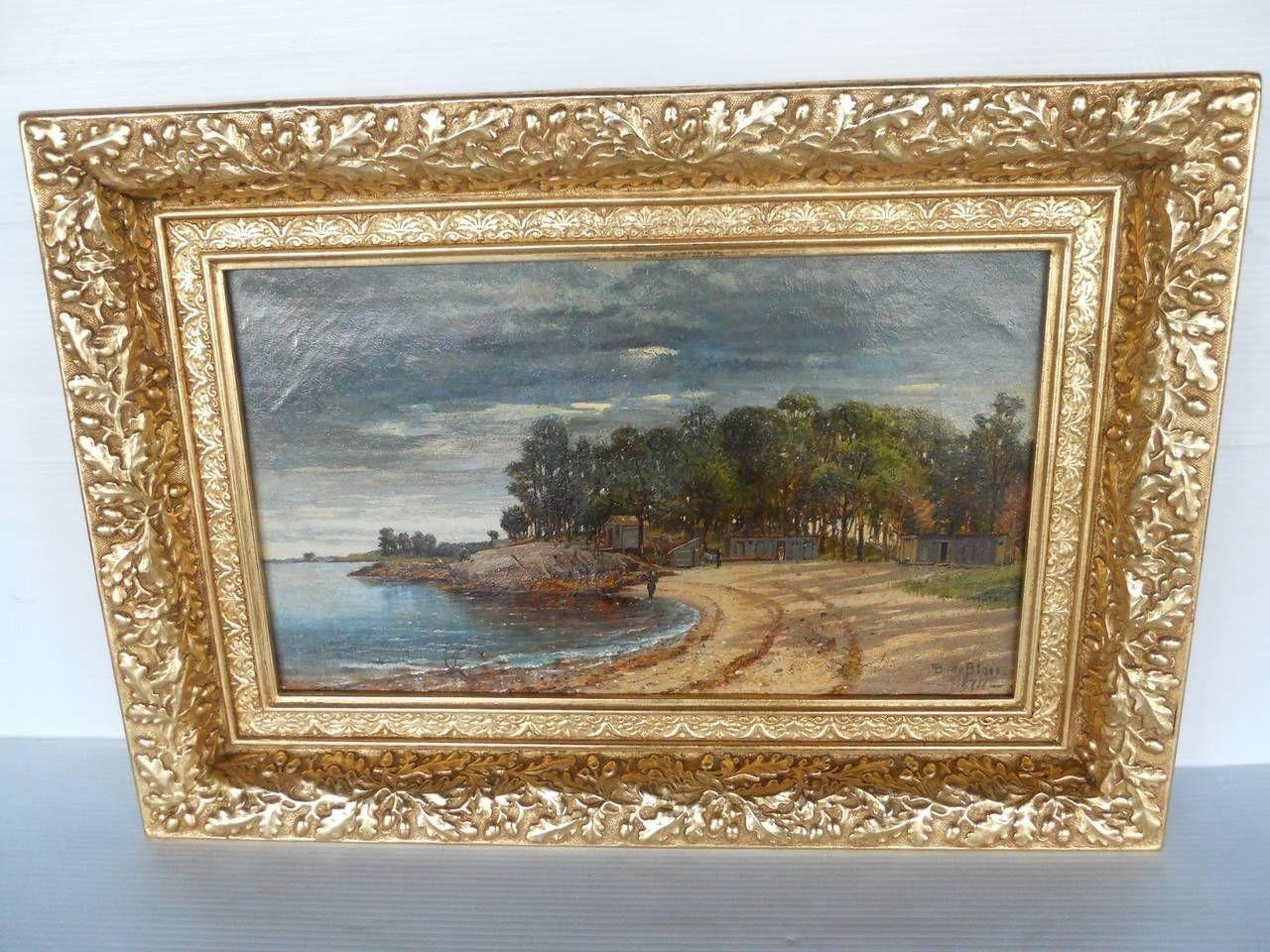 American Great Francois de Blois Landscape Oil on Canvas For Sale