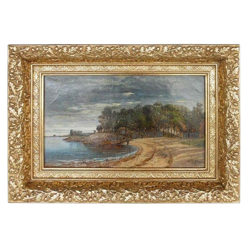 Great Francois de Blois Landscape Oil on Canvas For Sale