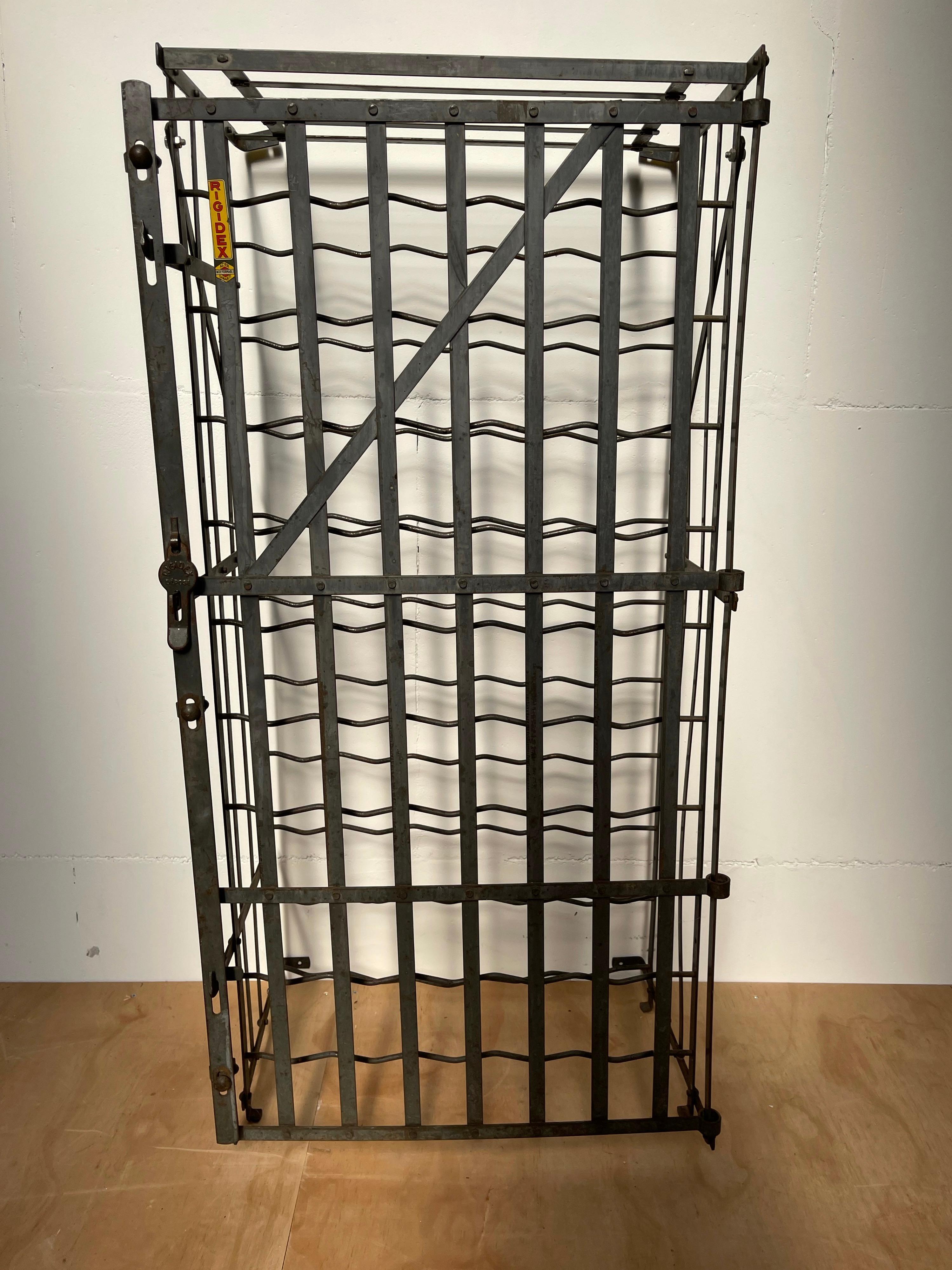 Great French Wrought Iron Wine Rack Storage Locker by Rigidex Holding 50 Bottles 13