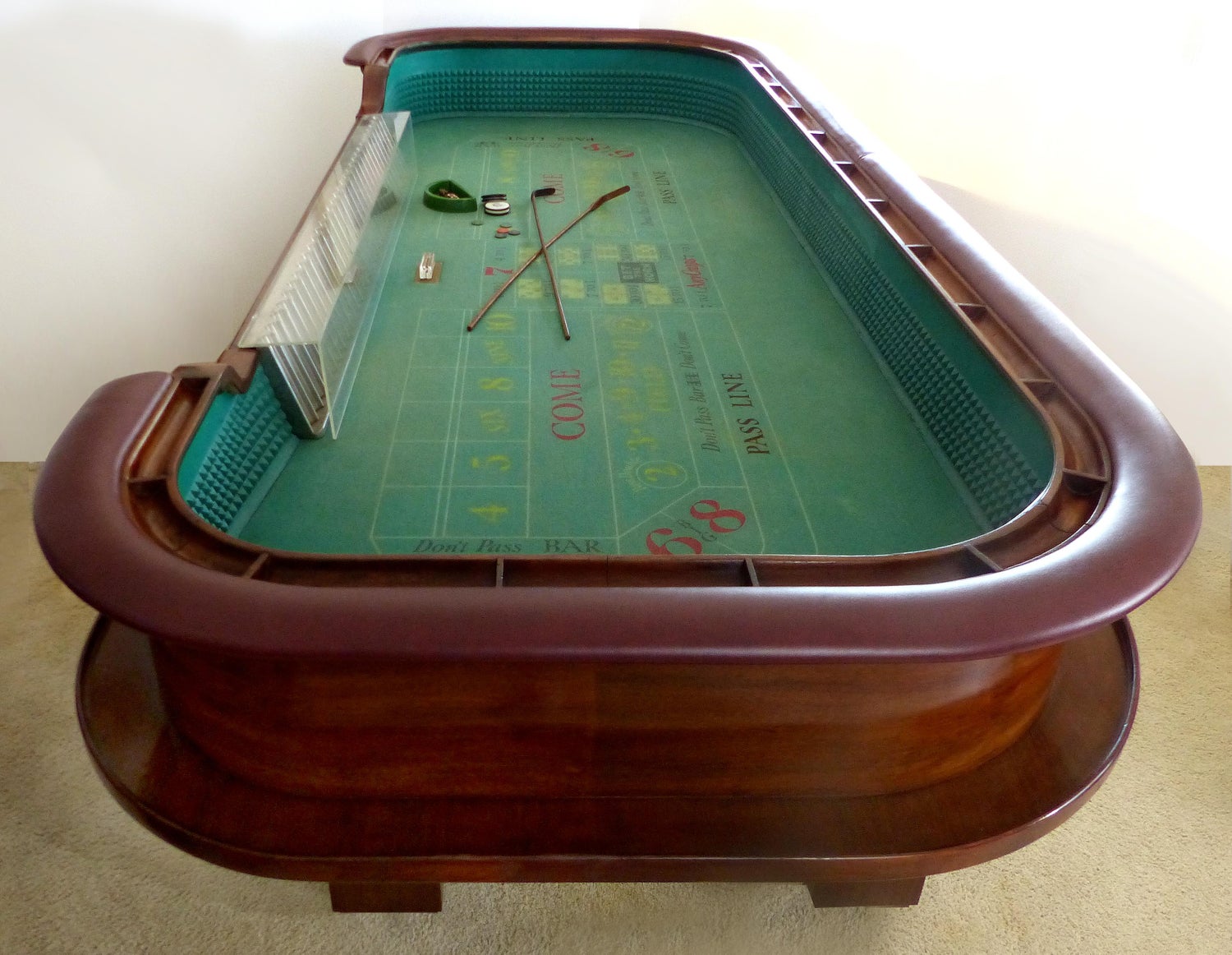 Great Gatsby Era 1920s Mahogany Craps Table From Club Forest In New Orleans