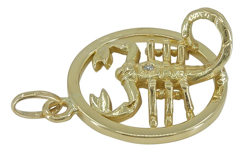Great Gold and Diamond Scorpio Charm For Sale at 1stDibs