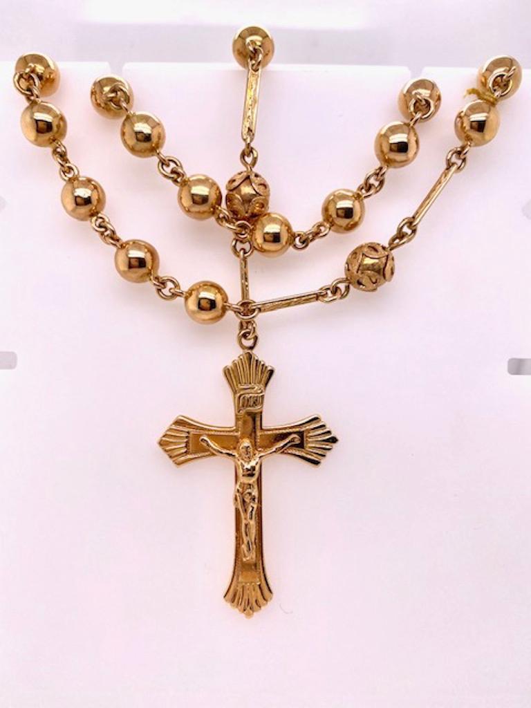 Great Gold Rosary In Excellent Condition In New York, NY