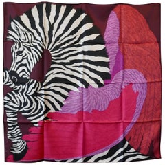 Großer Hermes Seidenschal "Zebra Pegasus" von Alice Shirley:: 2014 Erste Ausgabe